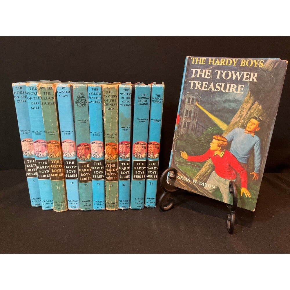Lot of 11 Vintage HARDY BOYS Hardcover BOOKS - Frank Dixon - Various Titles Col
